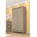 Ver imagem 4 de Guarda Roupa Solteiro 4 Portas Astro 42860 Nogal / Vanilla Touch Demóbile