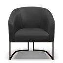 Ver imagem 3 de Kit 2 Poltronas Stella Corino Base Industrial Preto - D’Rossi