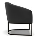 Ver imagem 4 de Kit 2 Poltronas Stella Corino Base Industrial Preto - D’Rossi