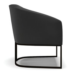 Kit 2 Poltronas Stella Corino Base Industrial Preto - D’Rossi - 4