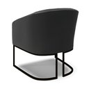 Ver imagem 5 de Kit 2 Poltronas Stella Corino Base Industrial Preto - D’Rossi
