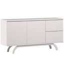 Ver imagem 5 de Kit Aparador Buffet Bar Living com Cristaleira Adega Vicky N01 Off White - Lyam Decor