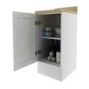 Ver imagem 2 de Armário de Cozinha Balcão 40cm C/tampo 1 Porta e Rodapé 100% Mdf Phoenix Móvel na Caixa