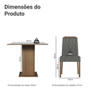 Ver imagem 3 de Conjunto Sala de Jantar Tampo de Madeira 4 Cadeiras Rustic/cinza/silver Cannes Madesa
