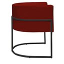 Ver imagem 3 de Poltrona Decorativa Sala de Estar Nayara Base Metal Preto:bordo