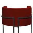 Ver imagem 4 de Poltrona Decorativa Sala de Estar Nayara Base Metal Preto:bordo