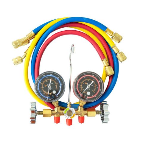 Manifold com Mangueiras 90cm R410/r32 Suryha Precisão para Refrigeração e Ar-condicionado