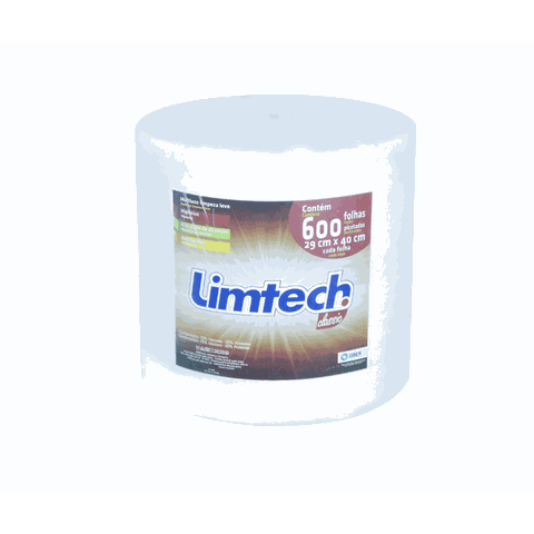Pano Multiuso Limtech - 29cm X 240m - 600 Folhas - 45g/m² - Branco