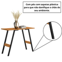 Ver imagem 5 de Aparador Balcão Hall Entrada em Aço Carbono e MDF Canela com Preto