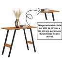 Ver imagem 4 de Aparador Balcão Hall Entrada Pé Aço Carbono Cantinho Café:canela com Preto