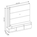 Ver imagem 4 de Estante Home Sala de Estar 180cm Filipina Led G73 - Gran Belo