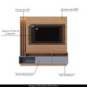 Ver imagem 3 de Estante Home Sala de Estar 180cm Filipina Led G73 - Gran Belo