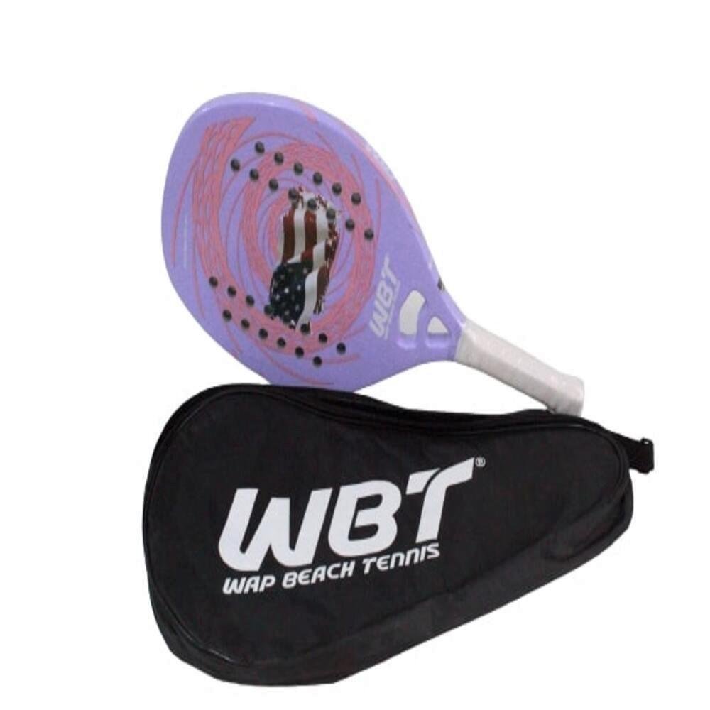 RAQUETE BEACH TENNIS CARBONO 3K WBT AMERICAN COM CAPA RAQUETEIRA TENIS DE PRAIA PROFISSIONAL - 7