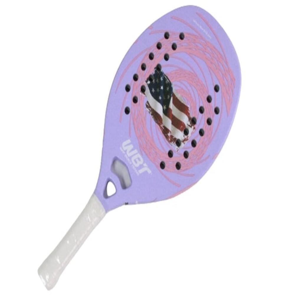 RAQUETE BEACH TENNIS CARBONO 3K WBT AMERICAN COM CAPA RAQUETEIRA TENIS DE PRAIA PROFISSIONAL - 3