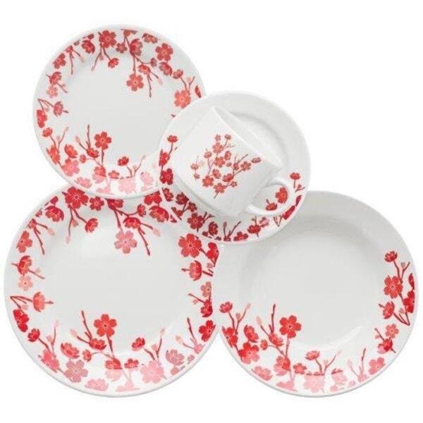 Aparelho de Jantar e Chá Biona Donna Jardim Oriental, 30 Peças