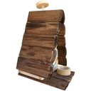 Ver imagem 2 de Kit Casa de Pássaros Artesanal em Madeira, Comedouro para Jardim, 3 Peças, Estilo Rústico