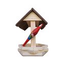 Ver imagem 7 de Kit Casa de Pássaros Artesanal em Madeira, Comedouro para Jardim, 3 Peças, Estilo Rústico