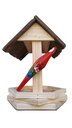 Ver imagem 7 de Kit Casa de Pássaros Artesanal em Madeira, Comedouro para Jardim, 3 Peças, Estilo Rústico