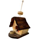Ver imagem 3 de Kit Casa de Pássaros Artesanal em Madeira, Comedouro para Jardim, 3 Peças, Estilo Rústico