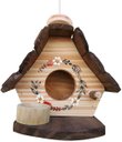 Ver imagem 5 de Kit Casa de Pássaros Artesanal em Madeira, Comedouro para Jardim, 3 Peças, Estilo Rústico