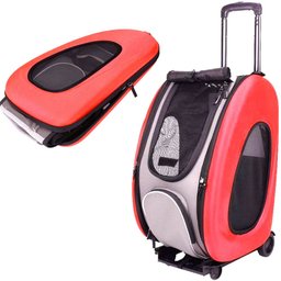 Bolsa Mochila Carrinho Transporte Passeio Caes Pet 5 Em 1 - 1