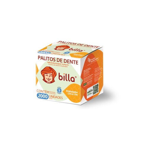 Palito de Dente Embalado Um a Um - 2 Mil Unidades