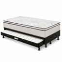 Ver imagem 2 de Cama Box com Auxiliar Solteiro 88x188cm Double Cinza Reconflex