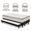 Ver imagem 3 de Cama Box com Auxiliar Solteiro 88x188cm Double Cinza Reconflex