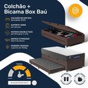 Ver imagem 4 de Cama Box Baú + Colchão Gazin de Espuma D60 Double Face Force Up + Auxiliar de Espuma Solteiro