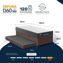 Ver imagem 3 de Cama Box Baú + Colchão Gazin de Espuma D60 Double Face Force Up + Auxiliar de Espuma Solteiro