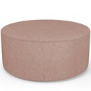 Ver imagem 2 de Puff Redondo Orgânico para Living 90cm Lola W01 Linho Rosê - Lyam Decor