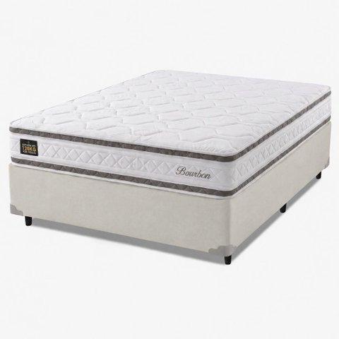 Cama Box Casal Molas Ensacadas Bourbon 138x188x58cm Hellen