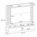 Ver imagem 2 de Home Suspenso Decorativo Picon para Tv até 55" Freijó / Cinza Moonstone - Gran Belo