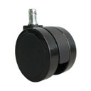 Ver imagem 5 de Kit 5 Rodizio Rodinha Anti Risco Pu Semi Silicone Preto 65mm