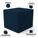 Ver imagem 6 de Poltrona de Amamentação com Balanço e Puff Mavie L02 Suede Azul Marinho - Lyam Decor