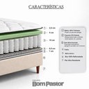 Ver imagem 2 de Colchão Queen Molas Ensacadas Ibiza + Base 158x198x61 Bom Pastor Bege