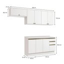 Ver imagem 3 de Armário de Cozinha Completa 100% Mdf 240cm Branco Celeste Kappesberg