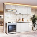 Ver imagem 1 de Armário de Cozinha Completa 100% Mdf 240cm Branco Celeste Kappesberg