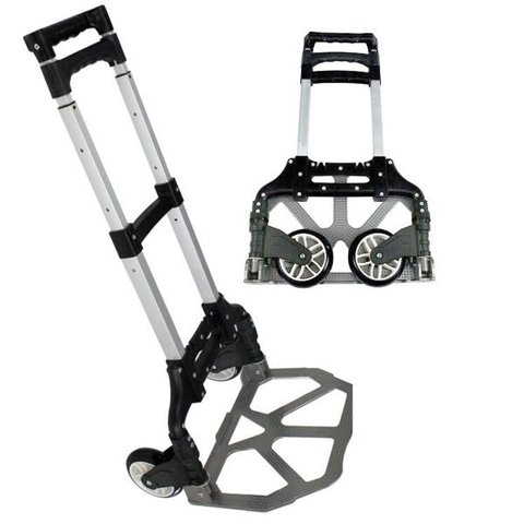 Carrinho Em Aluminio Dobrável Retrátil De Carga 80kg GT591