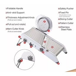 Mandoline Fatiador Profissional 18 Tipos de Corte Aço Inox Lorben - 4
