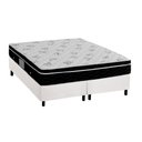 Ver imagem 1 de Cama Box Queen: Colchão Molas Ortobom Nanolastic Physical Spring + Base Crc Courano White(158x198)
