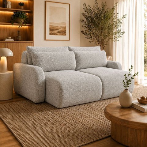 Sofá Retrátil 4 Lugares em Linho Apolo 270cm Cinza