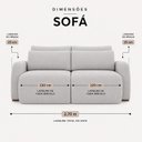 Ver imagem 4 de Sofá Retrátil 4 Lugares em Linho Apolo 270cm Cinza