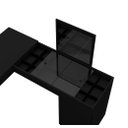 Ver imagem 4 de Penteadeira Escrivaninha Star de Canto Preta com Puff Pétala Preto