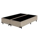 Ver imagem 1 de Base Box Blindado Queen Bipartido Homequeen Suede Bege 40x158x198