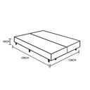 Ver imagem 3 de Base Box Blindado Queen Bipartido Homequeen Suede Bege 40x158x198