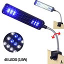 Ver imagem 1 de Luminária Aquário Clip 48 Led Branco Azul Bivolt Flexível