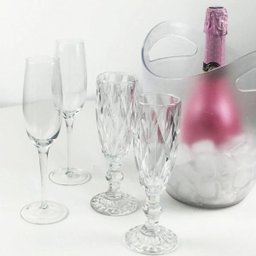 Jogo de Taças de Vidro para Champanhe 200ml - Transparente (6 Peças) - 2