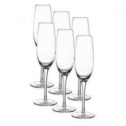 Jogo de Taças de Vidro para Champanhe 200ml - Transparente (6 Peças) - 1