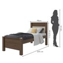 Ver imagem 3 de Cama de Solteiro Madeira Mdf Imbuia Naturale Athenas Lopas